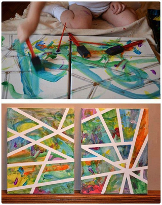 Illustration for article titled 20 + DIY Inspiring Canvas Art Tricks That Will Boost Your Imagination
